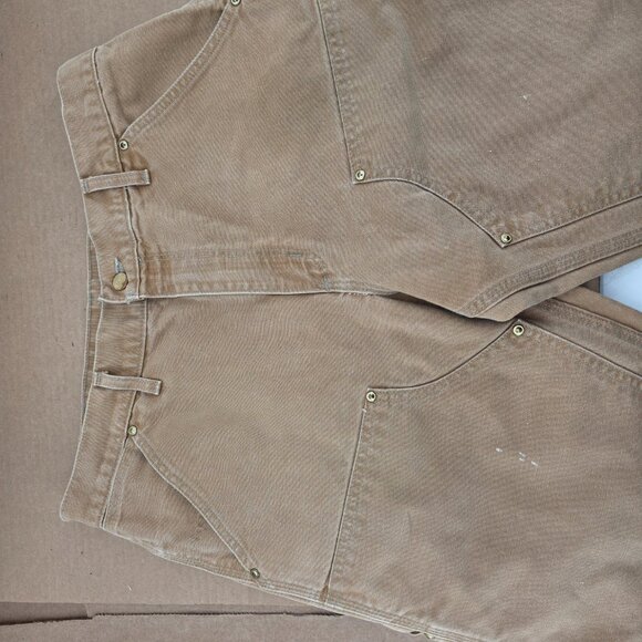 Vintage Carhartt Double Knee Pants USA Made B01 BRN Brown Faded Distressed 32x29 - Picture 8 of 14